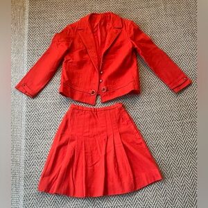 Vintage Bobbie Brooks wool miniskirt and Jacket suit set